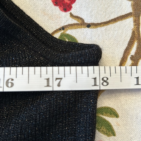 VINTAGE black/silver metallic camisole w/crystal embellishment size small/medium - Picture 7 of 9